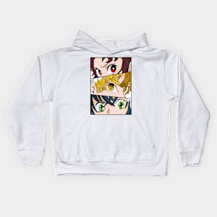 Demon Slayer Trio - Tanjiro, Zenitsu and Inosuke Kids Hoodie